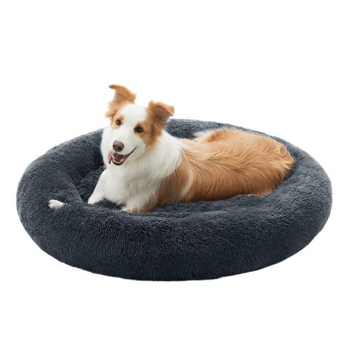 Lit Pour Chien Rond, Gris Foncé