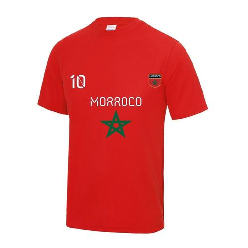 Tee Shirt Foot Maroc Homme Rouge