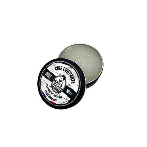 Man's Beard - Cire Medium Brillance - Fixation Moyenne - Fabriqué En France - 90 Ml 