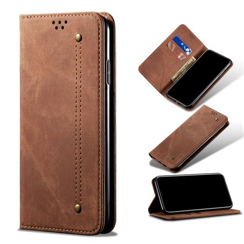 Coque Samsung Galaxy S10,Etui De Telephone En Cuir Pu Pour Samsung Galaxy S10,Etui Portefeuille 2 Emplacements Pour Cartes,1 Money Pocket,Coque Pour Samsung Galaxy S10,Marron