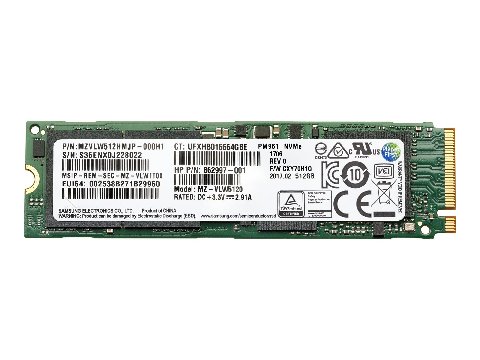 HP - SSD - 512 Go - interne - M.2 2280 - PCIe 4.0 x4 (NVMe) - pour HP Z1 G8, Z1 G9; Elite 600 G9, 800 G9; EliteOne 800 G8; Pro 260 G9, 400 G9; ProDesk 405 G8