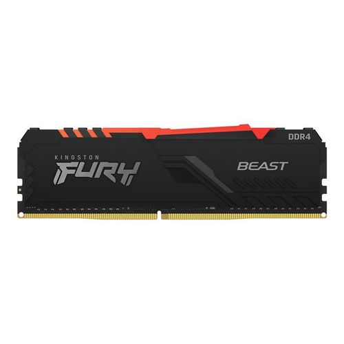 Kingston FURY Beast RGB - DDR4 - kit - 16 Go: 2 x 8 Go - DIMM 288 broches - 3000 MHz / PC4-24000 - CL15 - 1.35 V - mémoire sans tampon - non ECC - noir