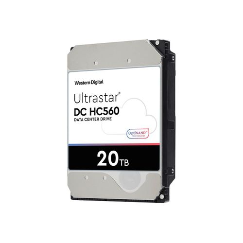 WD Ultrastar DC HC560 - Disque dur - 20 To - interne - 3.5" - SATA 6Gb/s - 7200 tours/min - mémoire tampon : 512 Mo