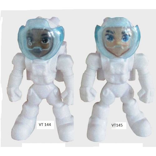 Figurines "Kinder" (2023) - Astronautes Garçon Et Fille ( Vt144 / Vt-144 Rt Vt145 / Vt-145 ) Avec Les 2 Bpz