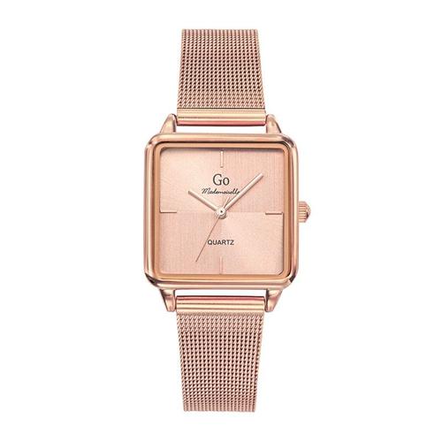 Go Girl Montre Femme Acier Doré Rose Milanais 695489