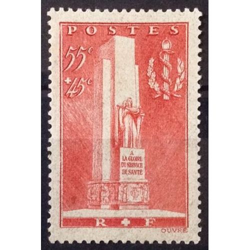 Service Santé Militaire - Monument 55c+45c (Très Joli N° 395) Neuf* - Cote 13,00€ - France Année 1938 - Brn83 - N30038