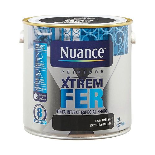 Peinture Xtrem fer brillant noir 2L