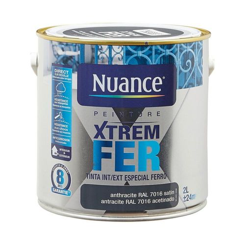Peinture Xtrem fer anthracite RAL7016 satin 2L
