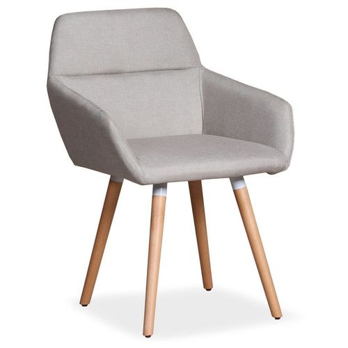 Paris Prix - Fauteuil Design Scandinave "Dorcy" 82cm Beige
