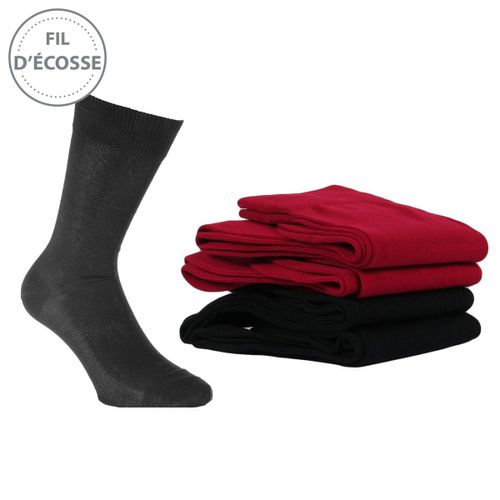 Chaussettes Fil D'écosse Homme Lot De 4