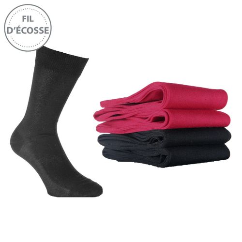 Chaussettes Fil D'écosse Homme Lot De 4