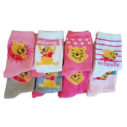Chaussettes Enfant Licence Winnie L'ourson Fantaisie -Assortiment Modèles Photos Selon Arrivages- Pack De 3 Paires Fille