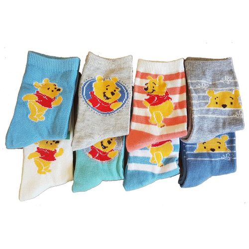 Chaussettes Enfant Licence Winnie L'ourson Fantaisie -Assortiment Modèles Photos Selon Arrivages- Pack De 6 Paires Garçon