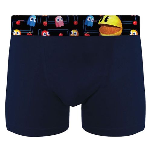 Boxer No Publik Featuring Pacman Homme Confort Et Fantaisie En Coton -Assortiment Modèles Photos Selon Arrivages- Uni Marine 1537 En Coton