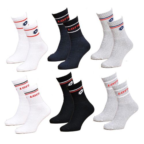 Chaussettes Homme Lotto Tennis Pack De 6 Paires Assorties