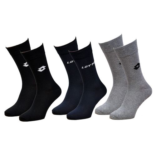 Chaussettes Homme Lotto Sport, Urbain, Confort En Coton -Assortiment Modèles Photos Selon Arrivages- Pack De 3 Paires Unies Assorties