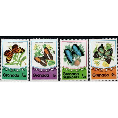 Grenade Timbres Paques Et Papillons