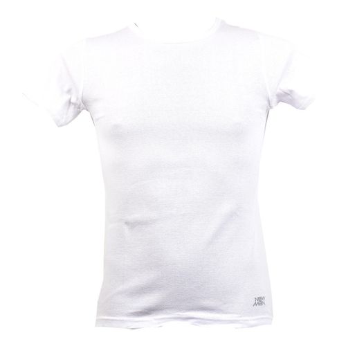 T Shirt Homme New Man En Coton Confort Et Qualité T Shirt Col Rond New Man 3002 Blanc