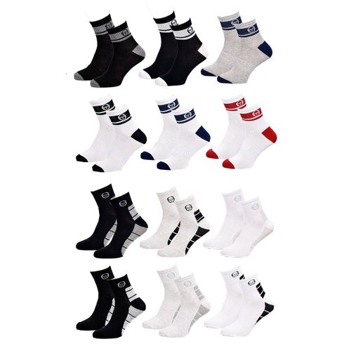 Chaussettes Homme Sergio Tacchini Socquettes Quarter Pack De 12 Paires Quarter Surprise Tacchini