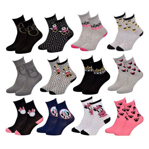 Chaussettes Fille Licence Pack De 12 Paires Surprise Pack 12 Minnie