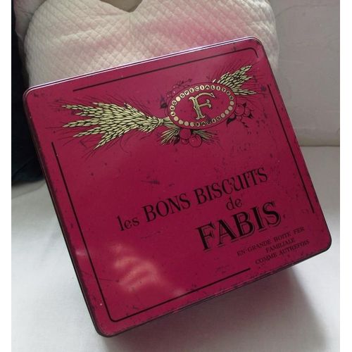 Boite Ancienne En Métal Les Bons Biscuits De Fabis En Grande Boite Fer Familliale Comme Autrefois
