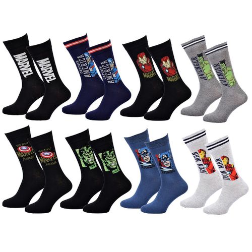 Chaussettes Pack Cadeaux Homme Superheros Pack 8 Paires Marv24