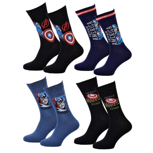 Chaussettes Pack Cadeaux Homme Superheros Pack 4 Paires Captain24