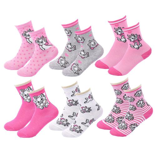 Chaussettes Pack Fille Disney Classic Pack De 6 Paires 1087 Aristochats