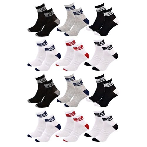 Chaussettes Homme Quarter Sergio Tacchini Lot De 12 Pack De 12 Paires 4215