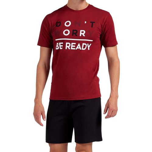 Pyjama Court Coton Vibe Bordeaux