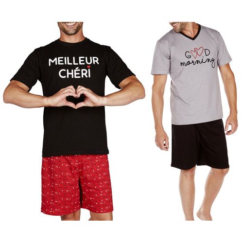 Pyjama Court Coton Bis Pack De 2
