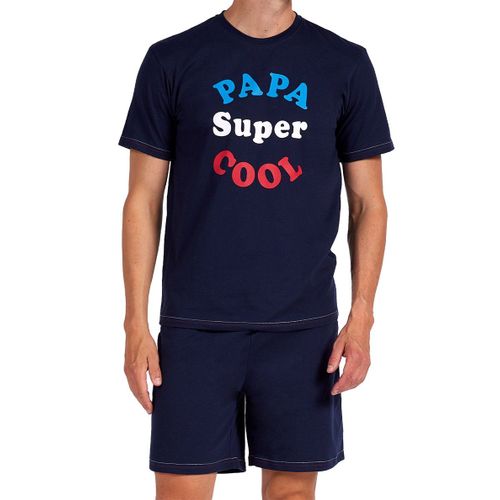 Pyjama Court Coton Amo Marine