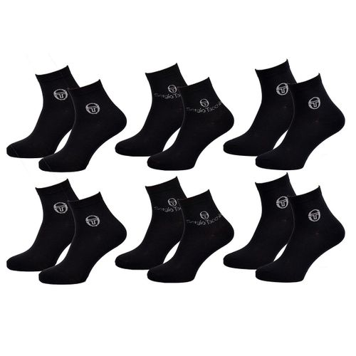 Chaussettes Homme Ville Sergio Tacchini Lot De 6 Quarter Pack De 6 Paires 0387 Noir