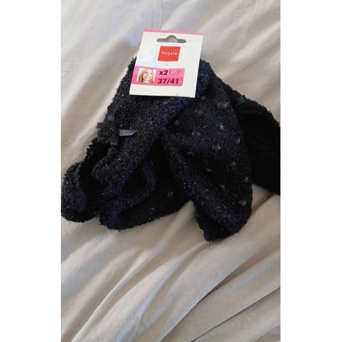 Chaussons 37 41 Antidérapants Noires Femme