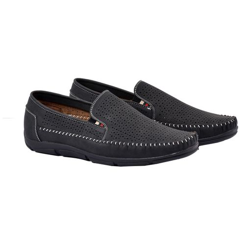 Mocassins Pour Doublure Cuir Premiums Chaussure D'été Qualité Et Confort 1982 Noir