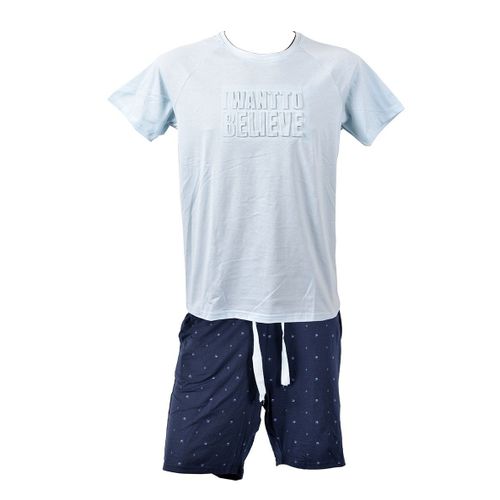 Pyjama Court Homme Premium Fmf Homewear Hc14 Ciel
