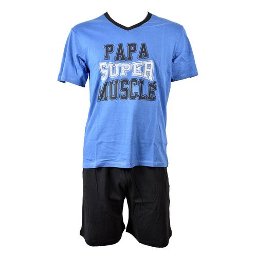 Pyjama Court Coton Musc Marine