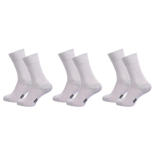Chaussettes Homme New Man Confort Et Qualité -Assortiment Modèles Photos Selon Arrivages- Pack De 3 Paires New Man Fil D'écosse Grises