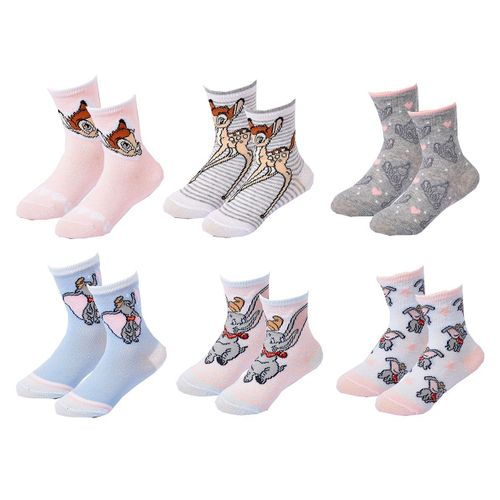 Pack De Chaussettes Enfants Licence Fantaisies-Assortiment Modèles Photos Selon Arrivages- Pack De 6 Paires Girls Baby Disney Classic 2947