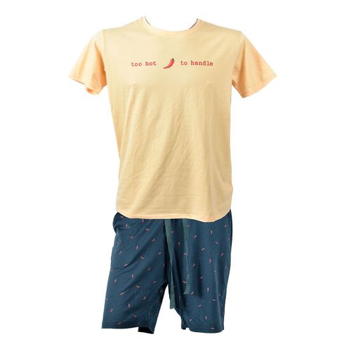 Pyjama Court Homme Premium Fmf Homewear Hc04 Jaune