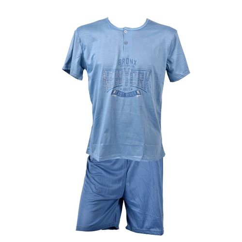 Pyjama Court Homme Eco Homewear 3129 Bleu Canard