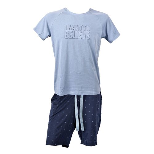 Pyjama Court Homme Premium Fmf Homewear Hc14 Bleu