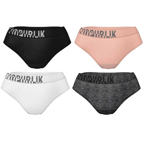 Collection Textile No Publik Fitness Sport, Detente Et Style Pour Femme Pack De 4 Slips