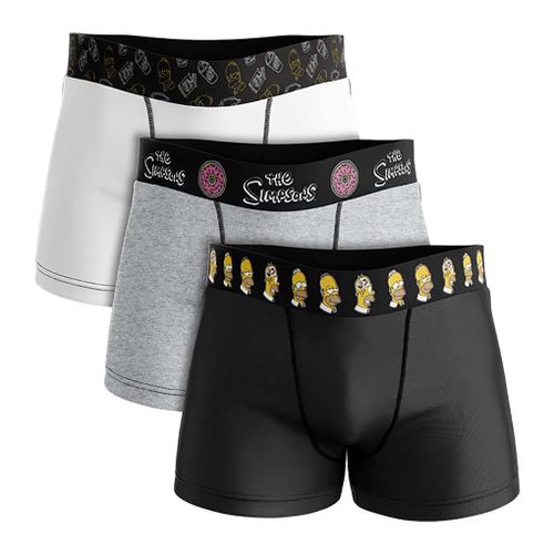 Boxer No Publik Featuring Simpsons Homme Confort Et Fantaisie En Coton -Assortiment Modèles Photos Selon Arrivages- Pack De 3 Boxers 1532 En Coton