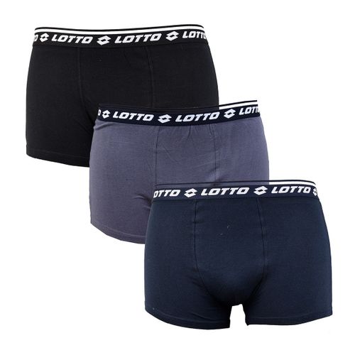 Boxer Lotto Pour Homme 100% Coton Pack De 3 Lotto Assorti Marine