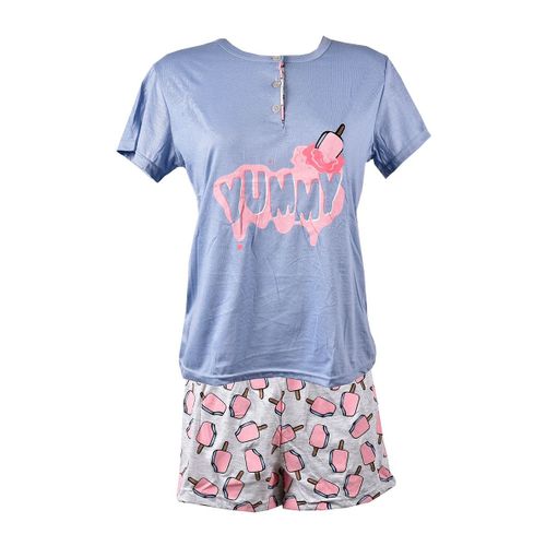Pyjama Court Fille Sara Homewear 533 Bleu