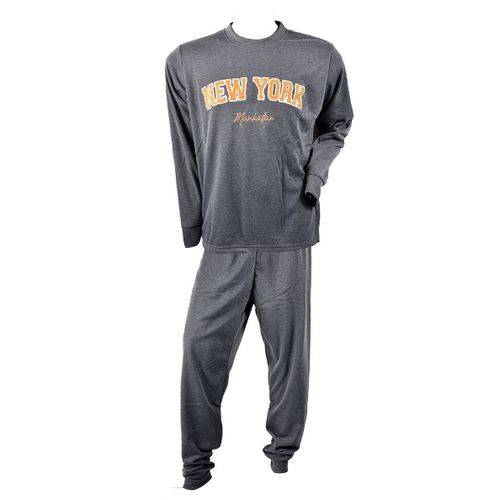 Pyjama Homme Long Sweet Secret Q2754 New York Anthracite