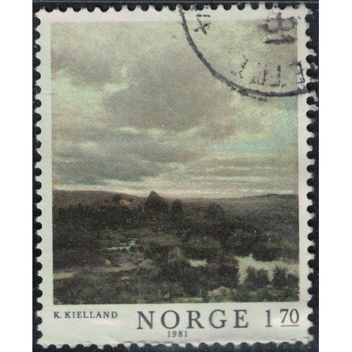 Norvège 1981 Oblitéré Used Paysage Peinture De Kitty Lange Kielland Artiste Peintre Y&t No 804 Su