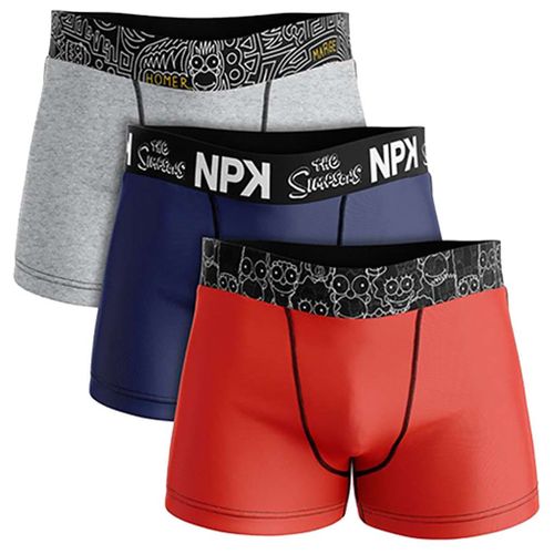 Boxer No Publik Featuring Simpsons Homme Confort Et Fantaisie En Coton -Assortiment Modèles Photos Selon Arrivages- Pack De 3 Boxers 1531 En Coton