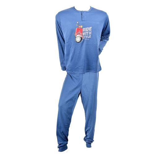 Pyjama Homme Long Sweet Secret C2690 Scooter Bleu